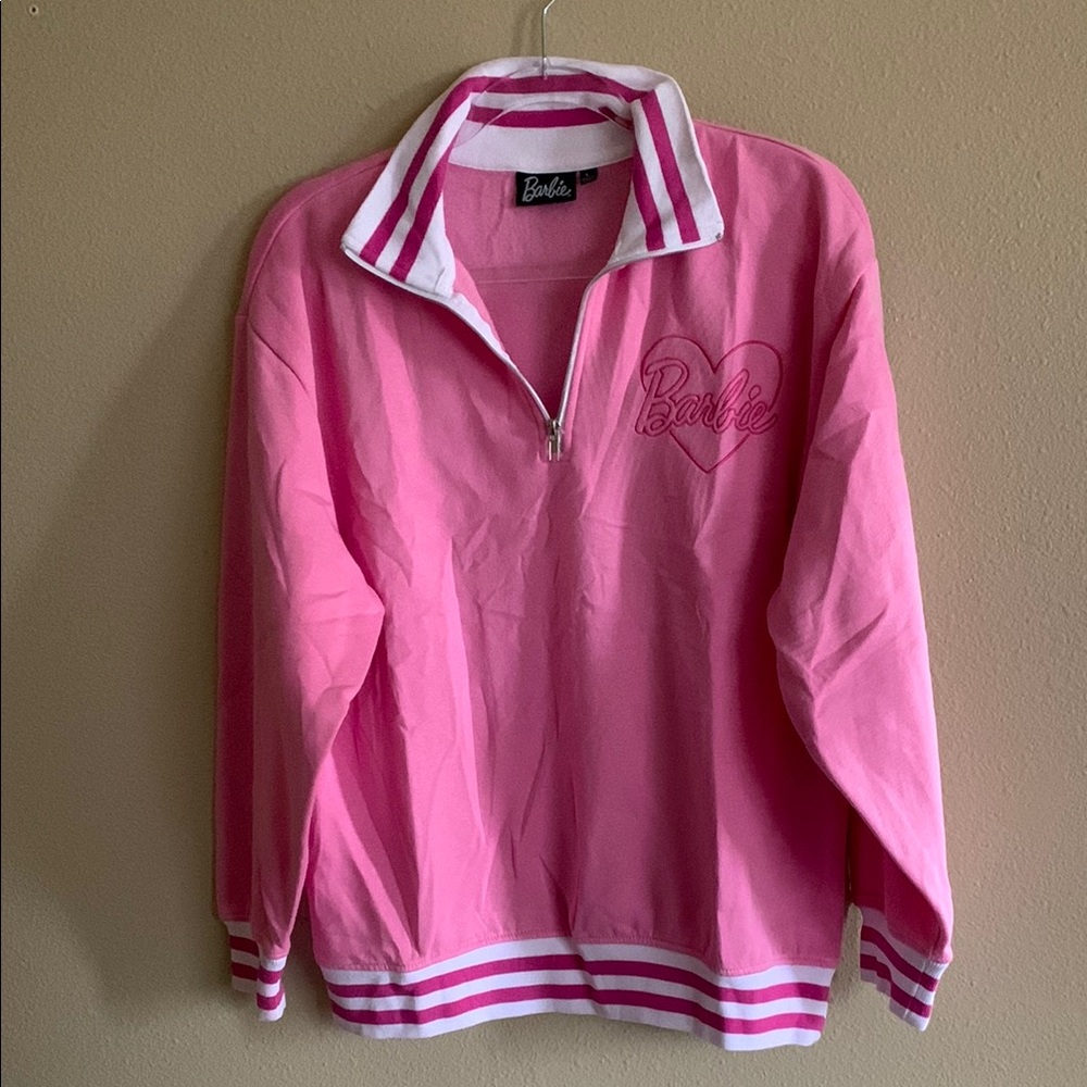 Barbie Pink Quarter-Zip Sweatshirt